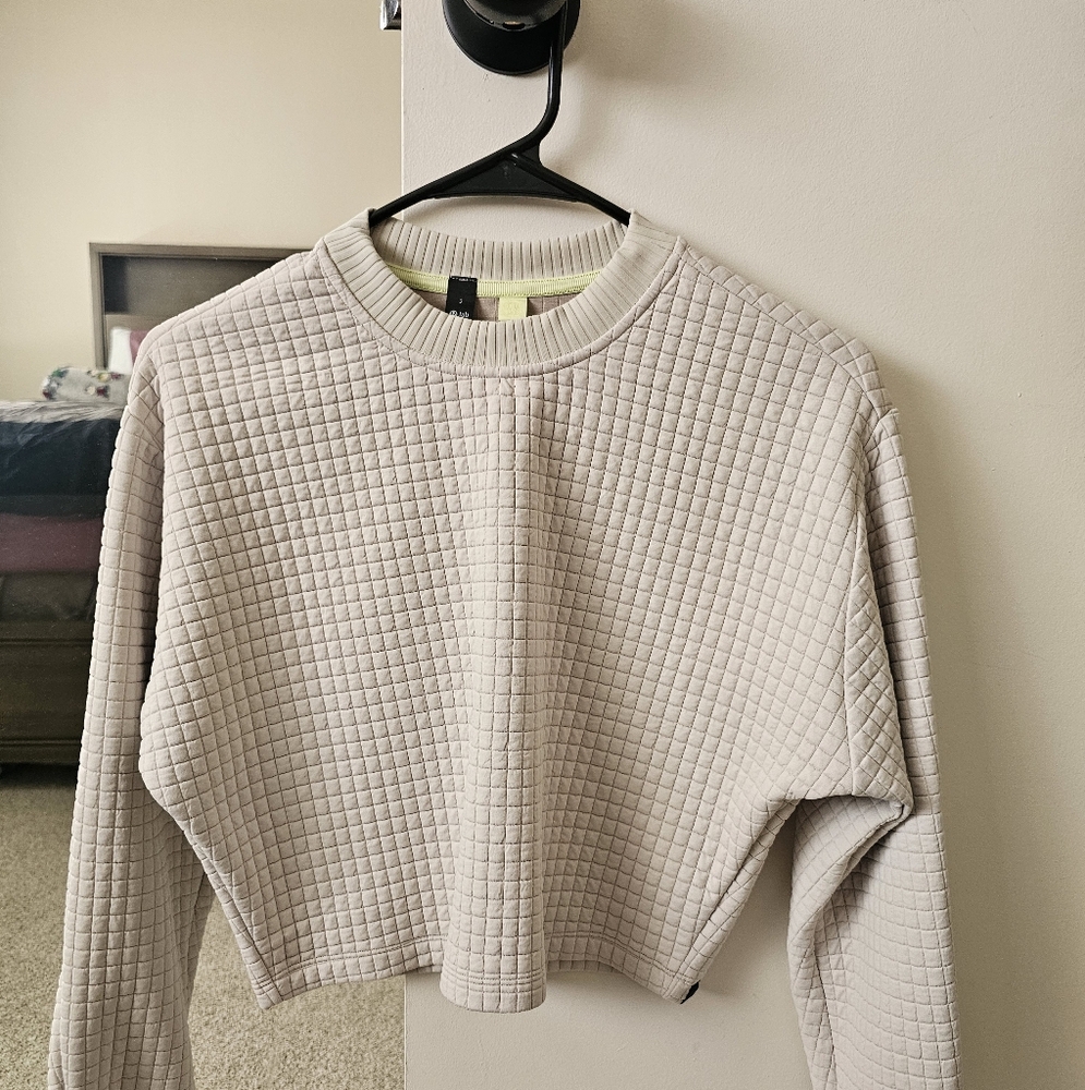 Lululemon Lab Grid Cropped Pullover